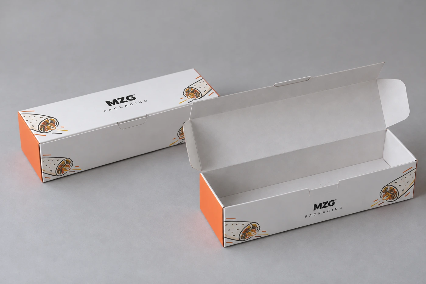 Custom Wrap Packaging — empty packaging views